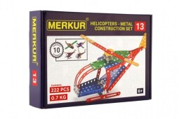 Merkur 13 Stavebnice Vrtulník 10 modelů 222ks